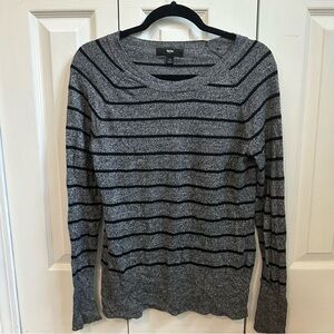 Mossimo Gray and Black Striped Crewneck Sweater